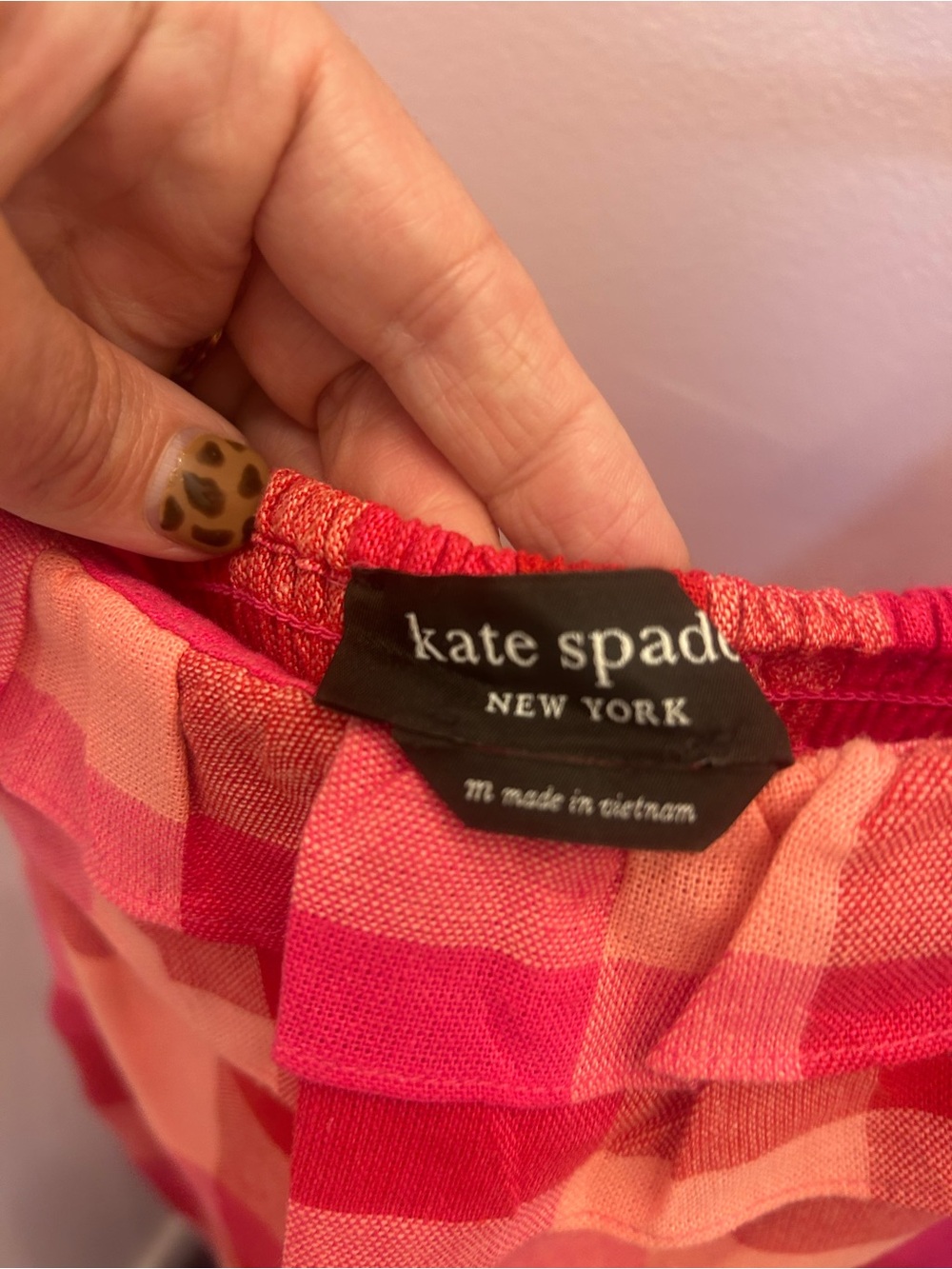 Kate Spade Ruffle-Trim Pink Plaid Midi Dress - Linen and Viscose with POCKETS - Picture 6 of 7